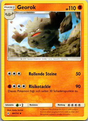 Pokémon-Karte Georok 88/214 Kräfte im Einklang