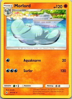 Pokémon-Karte Morlord 97/214 Kräfte im Einklang