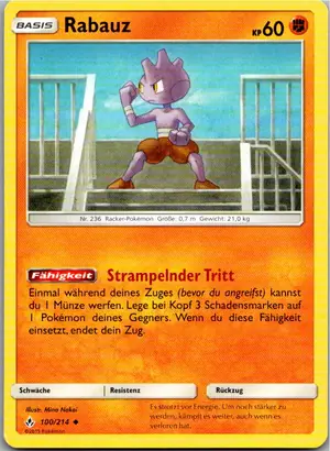 Pokémon-Karte Rabauz 100/214 Kräfte im Einklang