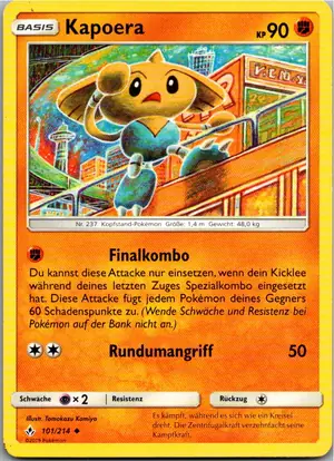 Pokémon-Karte Kapoera 101/214 Kräfte im Einklang