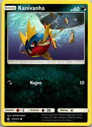 Pokémon-Karte Kanivanha 110/214 Kräfte im Einklang