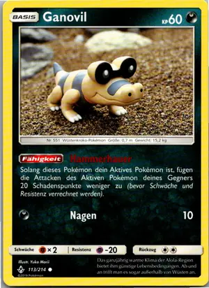 Pokémon-Karte Ganovil 113/214 Kräfte im Einklang
