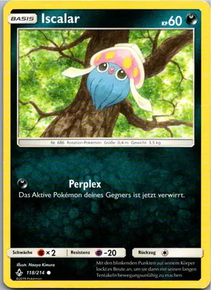 Pokémon-Karte Iscalar 118/214 Kräfte im Einklang