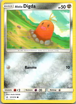 Pokémon-Karte Digda 121/214 Kräfte im Einklang