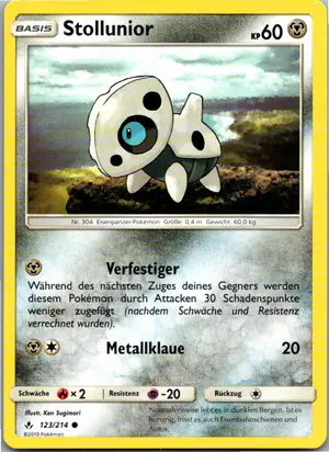 Pokémon-Karte Stollunior 123/214 Kräfte im Einklang