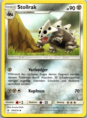 Pokémon-Karte Stollrak 124/214 Kräfte im Einklang