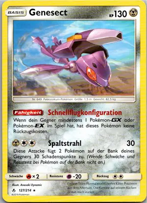 Pokémon-Karte Genesect 127/214 Kräfte im Einklang