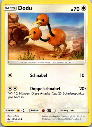 Pokémon-Karte Dodu 150/214 Kräfte im Einklang