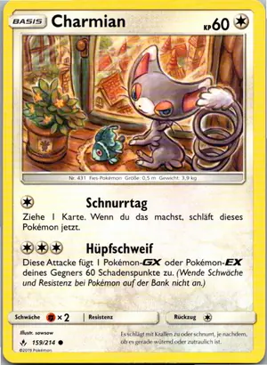Pokémon-Karte Charmian 159/214 Kräfte im Einklang