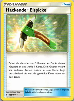 Pokémon-Karte Hackender Eispickel 165/214 Kräfte im Einklang