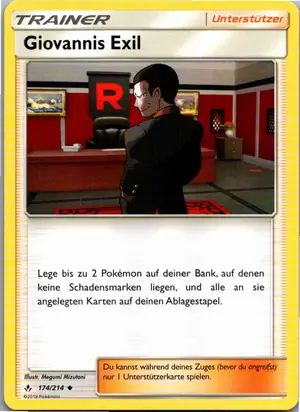 Pokémon-Karte Giovannis Exil 174/214 Kräfte im Einklang