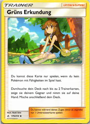 Pokémon-Karte Grüns Erkundung 175/214 Kräfte im Einklang