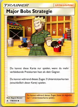 Pokémon-Karte Major Bobs Strategie 178/214 Kräfte im Einklang