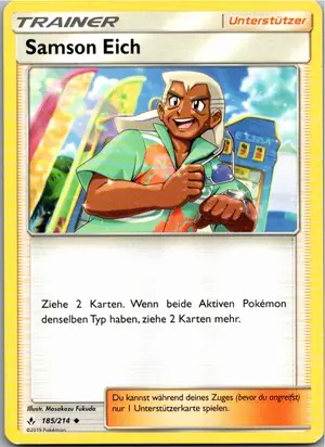 Pokémon-Karte Samson Eich 185/214 Kräfte im Einklang