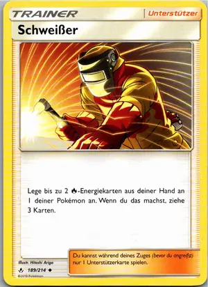 Pokémon-Karte Schweißer 189/214 Kräfte im Einklang