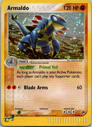 Pokémon-Karte Armaldo 1/100 EX Sandsturm