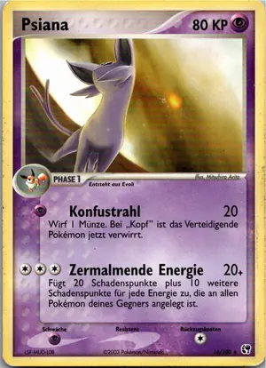 Pokémon-Karte Psiana 16/100 EX Sandsturm