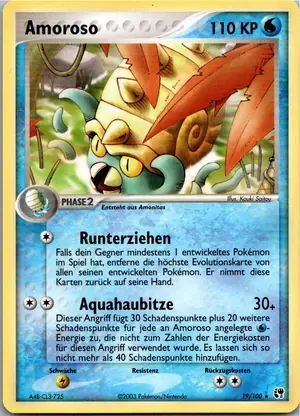 Pokémon-Karte Amoroso 19/100 EX Sandsturm