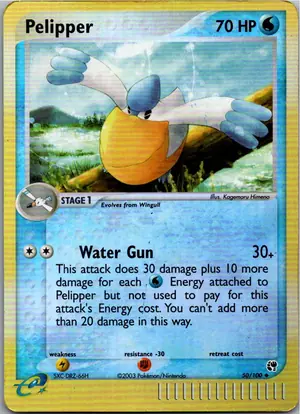 Pokémon-Karte Pelipper 50/100 EX Sandsturm