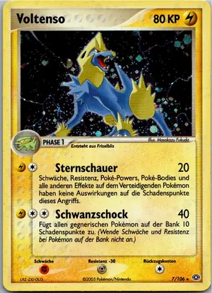 Pokémon-Karte Voltenso 7/106 EX Smaragd