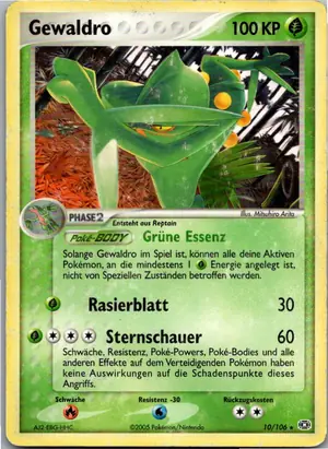 Pokémon-Karte Gewaldro 10/106 EX Smaragd