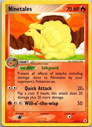 Pokémon-Karte Ninetales Vulnona 22/101 Hidden Legends