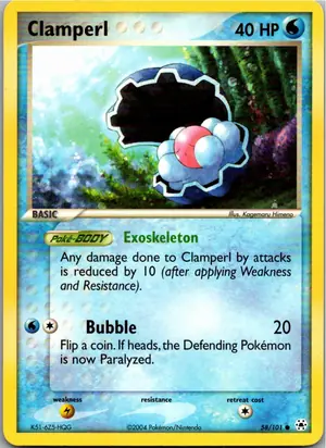 Pokémon-Karte Clamperl Perlu 58/101 Hidden Legends