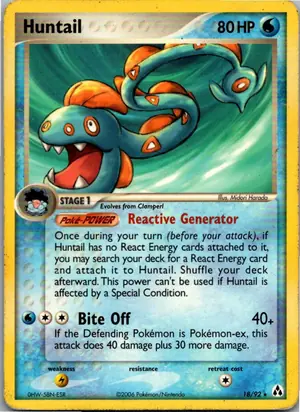 Pokémon-Karte Huntail Aalabyss 18/92 EX Legend Maker