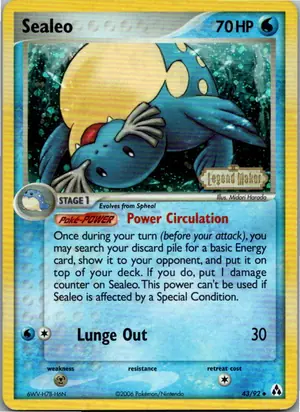 Pokémon-Karte Sealeo Seejong 43/92 EX Legend Maker