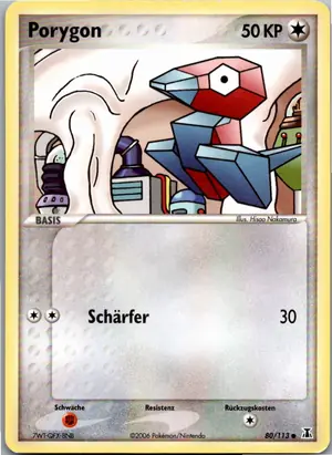 Pokémon-Karte Porygon 80/113 EX Delta Species