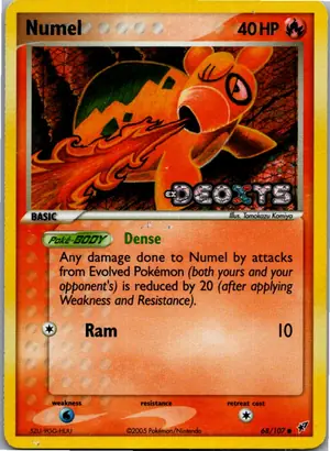 Pokémon-Karte Numel Camaub 68/107 EX Deoxys
