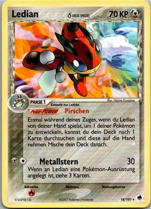 Pokémon-Karte Ledian 18/101 EX Dragon Frontiers