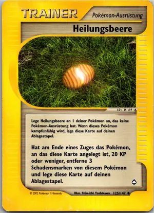 Pokémon-Karte Heilungsbeere 125/147 Aquapolis