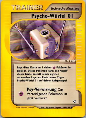 Pokémon-Karte Psycho-Würfel 01 132/147 Aquapolis