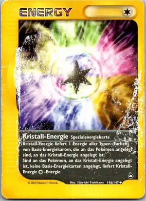 Pokémon-Karte Kristall-Energie 146/147 Aquapolis