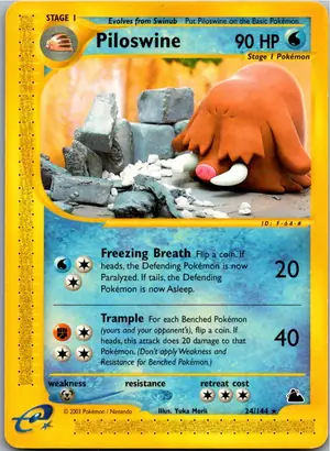 Pokémon-Karte Piloswine Keifel 24/144 Skyridge