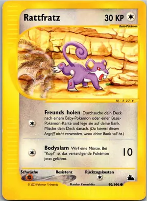 Pokémon-Karte Rattfratz 90/144 Skyridge