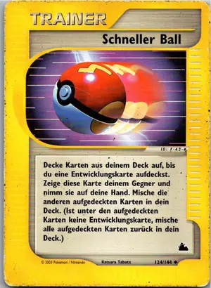 Pokémon-Karte Schneller Ball 124/144 Skyridge