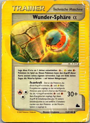 Pokémon-Karte Wunder-Sphäre α 129/144 Skyridge