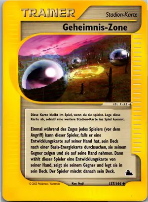 Pokémon-Karte Geheimnis-Zone 137/144 Skyridge