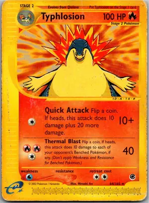 Pokémon-Karte Typhlosion Tornupto 64/165 Expedition