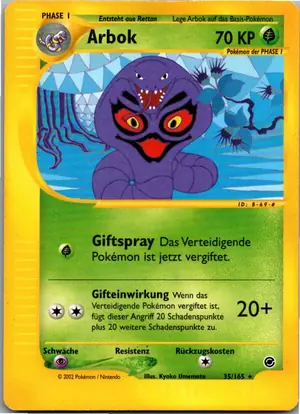 Pokémon-Karte Arbok 35/165 Expedition