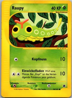 Pokémon-Karte Raupy 96/165 Expedition