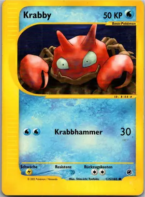 Pokémon-Karte Krabby 115/165 Expedition