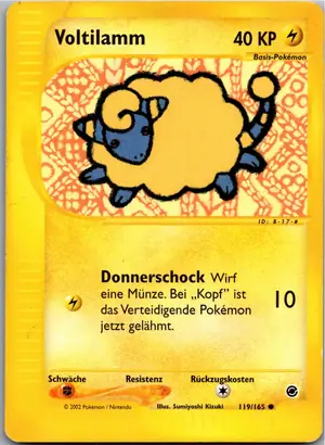 Pokémon-Karte Voltilamm 119/165 Expedition