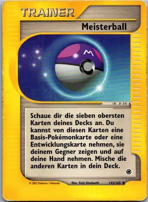 Pokémon-Karte Meisterball 143/165 Expedition