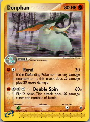 Pokémon-Karte Donphan 17/109 EX Rubin & Saphir