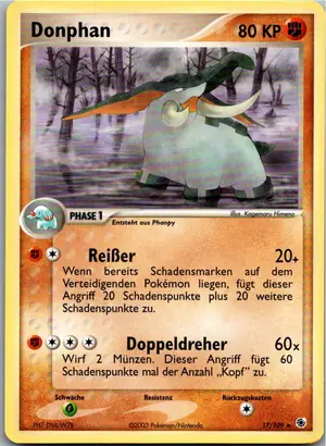 Pokémon-Karte Donphan 17/109 EX Rubin & Saphir