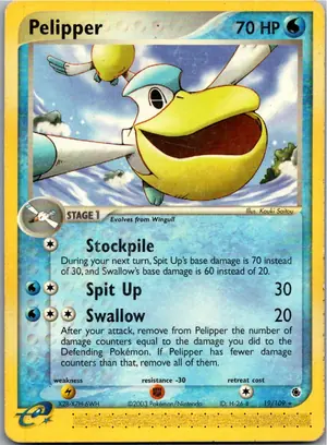 Pokémon-Karte Pelipper 19/109 EX Rubin & Saphir