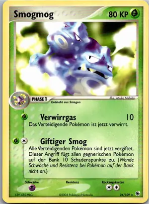 Pokémon-Karte Smogmog 24/109 EX Rubin & Saphir